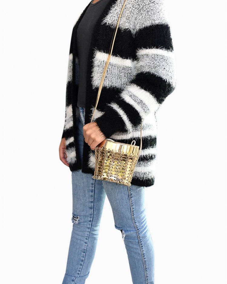 Bolsa Paco Rabanne Original Mirrored Leather Bucket Feminina